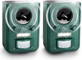 GARDIGO® Gyvūnų atbaidymo ultragarsinis saulės repelentas - 2 vnt. I Martenų atbaidymas, kačių atbaidymas su blyksinčia šviesa I Daugiafunkcinis prietaisas, 5 režimai, bendras plotas apie 75 m² (apie 9 m, 110°) I Baterijos ir