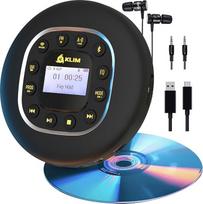 KLIM Journey + nešiojamas CD grotuvas Walkman su patvariu akumuliatoriumi + ausinės + FM radijas + suderinamas MP3 CD grotuvas + SD kortelė FM siųstuvas Bluetooth + idealiai tinka automobiliams + nešiojamas CD grotuvas