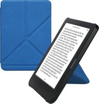 kwmobile dėklas, suderinamas su Kobo Clara BW/Clara Colour/Tolino Shine (5) / Shine Colour Case - Dirbtinės odos dėklas - apsauginis e. skaityklės dėklas - mėlynas viršelis