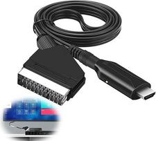Nizirioo Scart HDMI kabelis: HDMI adapteris su HDMI kabeliu ir "Scart" kabeliu, "Full HD" 1080P/720P vaizdo ir garso keitiklis HDTV STB VHS Xbox PS3 Sky DVD