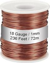 PATIKIL 99,9 % minkšto vario viela 18 Gauge/1 mm skersmens 236 pėdų / 72 m 1,1 svaro ritė Gryno vario viela papuošalų gamybai karoliukais Sodo augalai