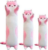 Pliušinis žaislas katė pagalvėlė ilgas kačiukas mielas pliušinis žaislas katė minkštas žaislas Kawaii pliušinis sofos pagalvėlė dovanos draugams vaikams (rožinė, 150 cm / 59,05 colių)