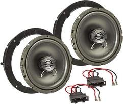 tomzz Audio 4057-006 TA16.5-Pro garsiakalbių montavimo rinkinys, suderinamas su "VW Golf 4 5 6 7 Polo Passat Up Amarok Jetta Lupo EOS 165 mm koaksialine sistema
