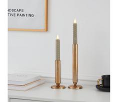 Eglo 422225 - KOMPLEKTAS 2x LED Žvakė ANDRAFIABE LED/1xAAA 15 cm smėlio spalva