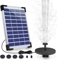 "Aisitin" 5,5 W saulės fontanas, įmontuota 1500 mah baterija, patobulintas saulės tvenkinio siurblys, vandens siurblys, saulės plūduriuojantis fontano siurblys, su 6 fontano stiliais, skirtas sodui, paukščių voniai, tvenkiniui ir žuvų konteineriui