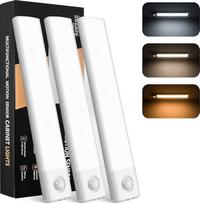 "innolife" spintos apšvietimo LED lempa 20 cm, 40 LED belaidė spintos šviesa su judesio jutikliu, 1200 mAh įkraunama, 3 spalvų režimai, reguliuojamo apšvietimo lemputė, virtuvės apšvietimas, skirtas virtuvei, drabužinei