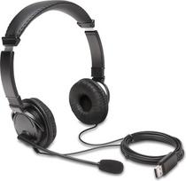 "Kensington" K97601WW USB "HiFi" ausinės su mikrofonu, aukštos kokybės stereofoninis garsas, reguliuojamas triukšmą slopinantis mikrofonas, skirtas konferencijoms, skambučiams ar žaidimams, juodos spalvos