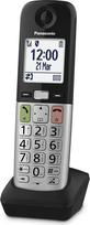 "Panasonic" KX-TGUA40EXB papildoma ragelis skaitmeniniams belaidžiams telefonams KX-TGU430/KX-TGU410, skystųjų kristalų ekranas, mėgstamiausias skambutis, suderinamas su klausos aparatais, reikalingas pagrindinis blokas, juodas ir sidabrinis