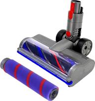 Asdazrxy pakaitinis šepetys, suderinamas su Dyson V7, V8, V10, V11, V15 dulkių siurbliu, šepetėlio atsarginės dalies priedai, grindų antgalis su 4 priekiniais žibintais ir 1 pakaitiniu ritinėliu kietoms grindims
