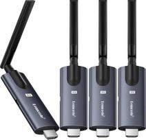 Belaidis HDMI siųstuvas ir 3 imtuvai, "Lemorele" 1080P HDMI belaidis perdavimas palaiko nuo 1 siųstuvo iki 4 imtuvų Maksimalus vaizdo transliavimas nešiojamajam kompiuteriui, fotoaparatui, TV dėžutei į HDTV, monitorių, projektorių