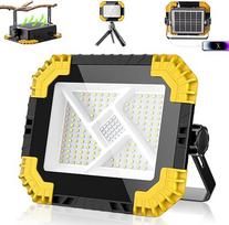 CLV LED statybos prožektoriaus baterija 200 W, 20000 mAh Nešiojama LED darbo šviesa IP66 vandeniui atsparus akumuliatoriaus prožektorius 4 šviesos režimai 2 ryškumo stovyklavietės lempa USB įkraunama saulės baterijos lempa