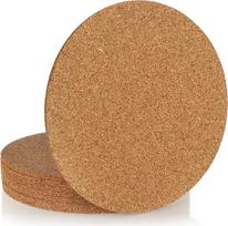 COM-FOUR® 8x kamštinė apvali lėkštė, Ø 19,5 x 0,5 cm, lėkštė puodams ir keptuvėms, atspari karščiui, labai geros kokybės (08 vnt. - Ø 19,5 x 0,5 cm)