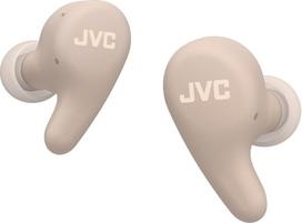 JVC HA-A23T-T "True Wireless Gumy Premium" triukšmą slopinančios ausinės, "Bluetooth 5.4", aplinkos garso režimas, 26 valandų baterijos veikimo laikas ir permatomas įkrovimo dėklas, USB-C, rudos spalvos
