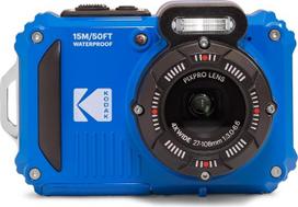 KODAK Pixpro WPZ2 skaitmeninis fotoaparatas Kompaktiškas 16 m pikselių, atsparus vandeniui iki 15 m, atsparus smūgiams, vaizdo įrašas 720p, LCD ekranas 2,7 - ličio jonų baterija, mėlynas
