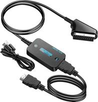 KUYIA "Scart" ir HDMI keitiklis su HDMI ir "Scart" kabeliu, "Scart" adapteris, HDMI jungiklis, vaizdo ir garso jungiklis, "Upscale Scart" ir HDMI išvesties adapterio kabelis, skirtas HDTV monitoriui, projektoriui, STB, VHS, "Xbox", PS3