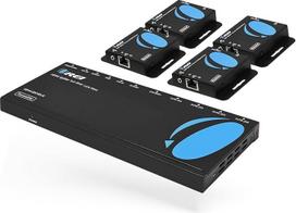 OREI 1 x 4 HDMI prailgintuvas Keli per vieną kabelį CAT6/7 1080P su IR nuotolinio valdymo pulteliu EDID valdymas Iki 50M kilpos išėjimas Mažas vėlavimas Visiškas palaikymas