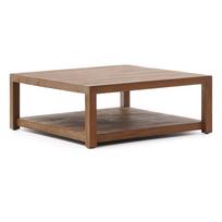 Iš tikmedžio masyvo kavos staliukas natūralios spalvos 90x90 cm Sashi – Kave Home