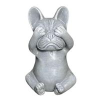 Buldogo figūrėlė Nematau Negirdžiu Nekalbu apie blogį Buldogo ornamentas A