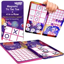 WOOPIE IQ magnetinis kelioninis žaidimas „Kryžiukai–nuliukai + 4 iš eilės“