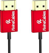 "Alvin's Cables" 8K itin plonas HDMI kabelis 48Gbps didelės spartos HDMI 2.1 kabelis, skirtas "Atomos Ninja-V" 4K-60P 6K įrašymui, Z-CAM, "Canon C70", "Sony A7S3|A9|A74 30 cm|12 colių