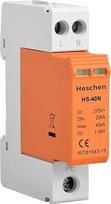 "Heschen" apsaugos nuo viršįtampių įtaisas SPD, HS-40N, 275VAC 20KA, 2P, ugniai atsparus, žemos įtampos ribotuvas, 35 mm DIN bėgelis