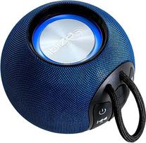 "Ibiza" - "Boomy" - akumuliatoriumi maitinamas 2,5 colio "Bluetooth" 360° nešiojamas apvalus garsiakalbis su LED šviesos žiedais ir TWS funkcija - vidurnakčio mėlyna