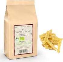 "Kamelur" 1 kg ekologiškų imbierų Candied Mild - geriausios ekologiškos kokybės cukruotos imbierų lazdelės - Candied Ginger Unsulphured