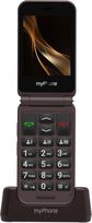 "myPhone Harmony LTE Senior" mobilusis telefonas be sutarties, sulankstomas mobilusis telefonas su SOS mygtuku, dideliais mygtukais, 2,8 colio + 1,44 colio spalvotu ekranu, 2 MP kamera, įkrovimo stotelė, 4G, 1300 mAh, 64GB