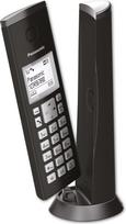 "Panasonic" KX-TGK220GB dizaino telefonas su atsakikliu ir žadintuvu, vidinis telefonas (belaidis), HD telefonija, juodas