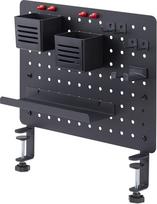 "StarTech.com Clamp" perforuota plokštė su priedais, 420 x 320 mm smeigtukų plokštė, metalinė perforuota sienelė / smeigtukų plokštė, stalo perforuota lentelė / įrankių sienelė