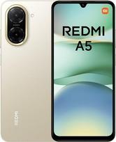 "Xiaomi Redmi A5" išmanusis telefonas, 4 + 128GB, aukso spalvos, itin ryški 32 MP dirbtinio intelekto kamera, 5200 mAh baterija, galingas aštuonių branduolių procesorius, įspūdingas 6,88 colių 120 Hz ekranas