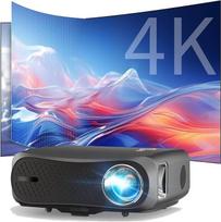 4K išmanusis projektorius "Daylight 5G WiFi Bluetooth", 1250 ANSI/13000 liumenų, 1080P Ultra HD lauko filmų projektorius, "Android TV" projektorius su programomis, "Keystone Zoom", skirtas namų kinui, vaizdo žaidimams, 300 colių