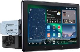 ATOTOZONE 10 colių QLED AI Android automobilinis radijas 1 DIN, plaukiojantis ekranas automobilyje, 8G + 128G prietaisų skydelio navigacija, 4G LTE, belaidis "CarPlay" ir "Android" automobilis, dvigubas telefonas ir 2 "Bluetooth", SCVC, GPS sekimas, X10G1