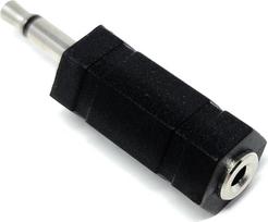 DRUT 1 vnt. 3,5 mm monofoninio lizdo kištukas į 2,5 mm monofoninio lizdo lizdą Garso kabelio adapteris juodas