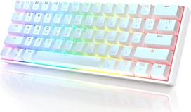 GK61 mechaninė žaidimų klaviatūra - 61 klavišas su RGB apšvietimu ir LED apšvietimu PC / Mac žaidėjams