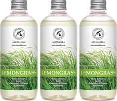 Kambarių kvapo papildymo buteliukas citrinžolės 1500 ml - Difuzoriaus užpildas citrinžolės 3 x 500 ml - Aromodifuzoriaus užpildas - Natūralus kvapas - intensyvus ir ilgai išliekantis natūralus aromatas kambariui - virtuvei