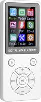 MP4-MP3 grotuvas, tragiškesnis 1,8 Zoll-Bluetooth-Digital-Musik-Player, Stereo-Lautsprecher mit Video-HiFi-Sound, 32GB-TF-Karte(Weiß)