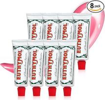 Original Euthymol Zahnpasta 75ml x 8, Zahncreme ohne Fluorid, Anti-Plaque, Antibakteriell, Kariesschutz, Frische Minze, Tägliche Zahnpflege, Sauberkeit für Zähne und Zahnfleisch