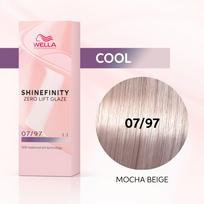 Wella SHINEFINITY Zero Lift Glaze - Geliniai plaukų dažai 07/97, 60 ml