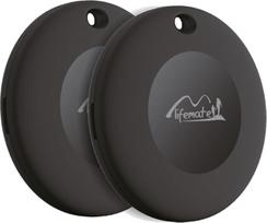 "Lifemate Life Tag Key Finder", "Air Tracker Tag", suderinama su "Apple" Kur yra? programėle "Airtag" (tik "iOS", ne "Android"), lagamino sekimo įrenginys bagažui / krepšiams / raktams, 2 vnt.