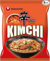 "Nong Shim" greitieji makaronai "Kimchi Ramyun" - korėjietiška Ramen sriuba - greitas paruošimas - 6 x 120 g vertės pakuotė