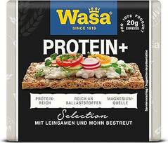 "Wasa Selection" baltymai + 200 g "I Crispbread" iš 41 % viso grūdo kvietinių miltų, rafinuotų linų sėmenimis ir aguonomis