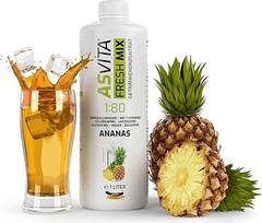 AsVita sirupas be cukraus, ASVita Fresh Mix 1:80-1 litro butelis, geriamasis sirupas, be cukraus, 26 skanių skonių (ananasų)