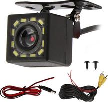 Automobilio atbulinės eigos kamera, 12 V naktinio matymo universali automobilio atbulinės eigos kamera HD CCD 12 LED 175 plataus kampo 1080P IP67 IP67 vandeniui atspari atsarginė stovėjimo aikštelės atbulinės eigos kamera