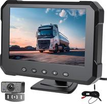 CAMECHO atbulinės eigos kamera Laidinė IP69 vandeniui atspari naktinio matymo plataus kampo kamera su 5 colių ekrano monitoriumi, skirta visiems modeliams, 12 V aukštos kokybės lustinė atbulinės eigos kamera su linijomis