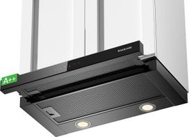 GASLAND BR60BS A++ Gartraukis 60 cm pločio konvekcinis stiklinis priekinis su jutikliniu jutikliu ir plokščiu ekranu 566 m³/h su CF176 aktyviosios anglies filtru, integruotas plokščias tyliai veikiantis ištraukiamasis gaubtas, juodas
