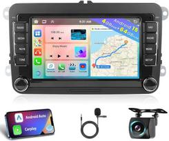 Hikity 8 Core 4+64G Android 15 automobilinis radijas VW Golf 5 6 Passat Polo Tiguan Touran Caddy Skoda radijo stotis Belaidis CarPlay Android automobilis Bluetooth 7 colių ekranas GPS WiFi EQ FM RDS mygtukai