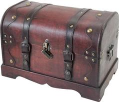 HMF 6403800 Skrynia su užraktu Piratų medinė dėžė Įvairūs dydžiai