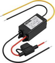 Keitiklis iš 24 V į 12 V, DC-DC Step Down keitiklis 5 A 60 W su saugikliu, atsparus vandeniui, nuolatinės srovės 24 V 12 V keitiklis, skirtas golfo vežimėliams, LED žibintams, varikliams, sunkvežimiams, transporto priemonėms, valtims ir kt. (platus DC15-4
