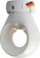markiso® markizės alkūninė rutulinė ąselė - pakaitinė ąselė markizės pavarai [pagaminta Vokietijoje] - 12 mm skylė - stipri plastikinė ąselė rutuliniam kabliukui ir rutulinei galvutei